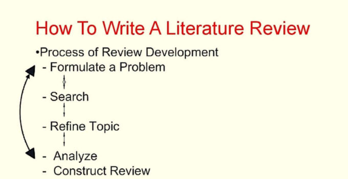 How to Write a Literature Review