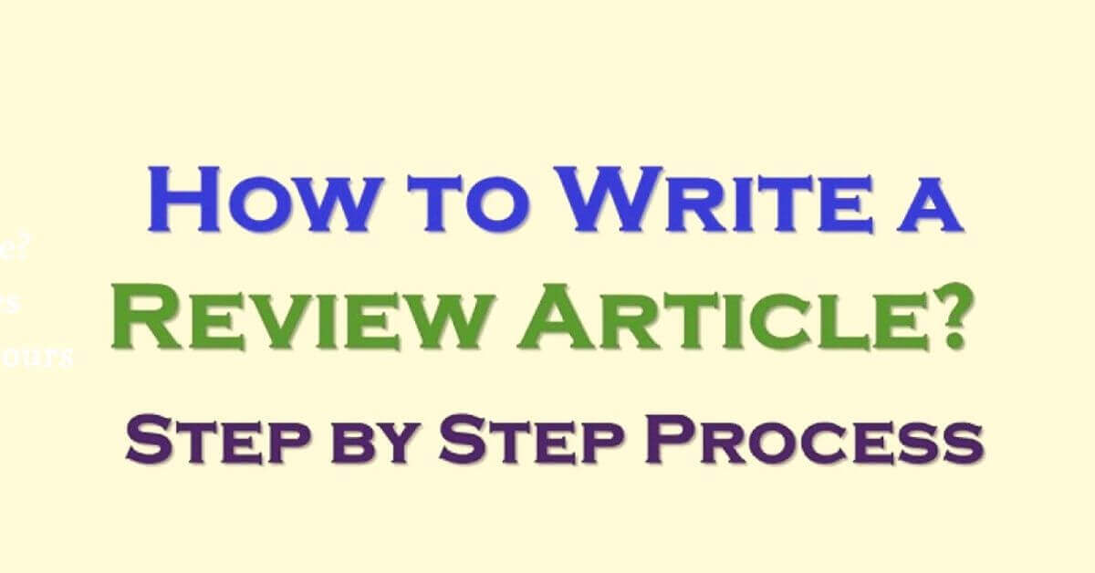 how to write review of article
